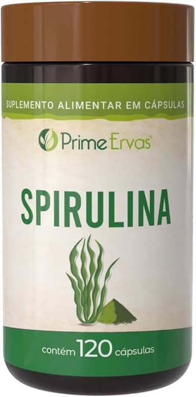 Spirulina 120 Cápsulas De 500mg Prime Ervas