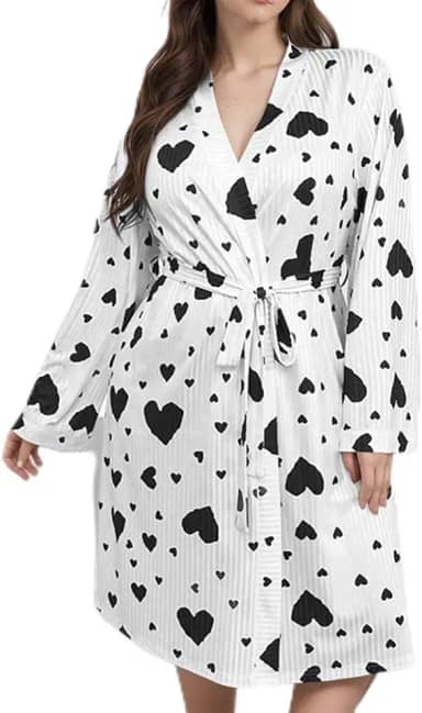 Roupão de quimono feminino, curto, leve, de malha macia, casual, roupão de banho para mulheres