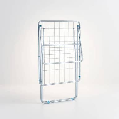 Varal de Chao Maxi Branco 174cm em Aço Dobravel e Compacto Suporta 25Kg de Roupas