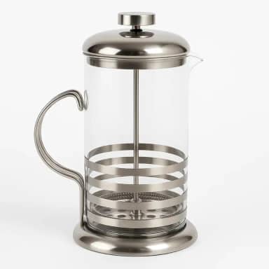 Cafeteira Prensa Francesa 600ML Expresso Italiana Cremeira Vidro Borossilicato Aço Inox Resistente Casa Buritis