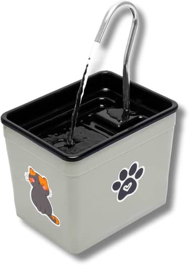 Bebedouro para Gatos 1,8L Automático – Fonte Silenciosa Bivolt, Estimula Hidratação, Evita Problemas Renais, Ideal para Pets (Cinza, 1,8 Litros)