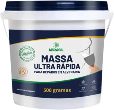Massa Ultra Rápida pequenos reparos 500 Gramas VBrasil