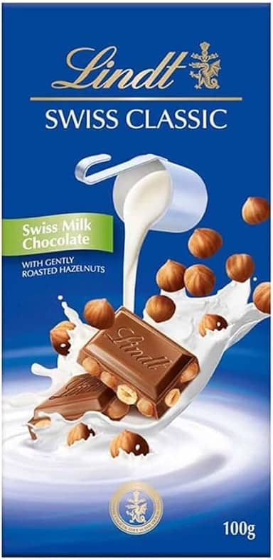 Chocolate Lindt Swiss Milk Chocolate Hazelnut Avelã 100 gr