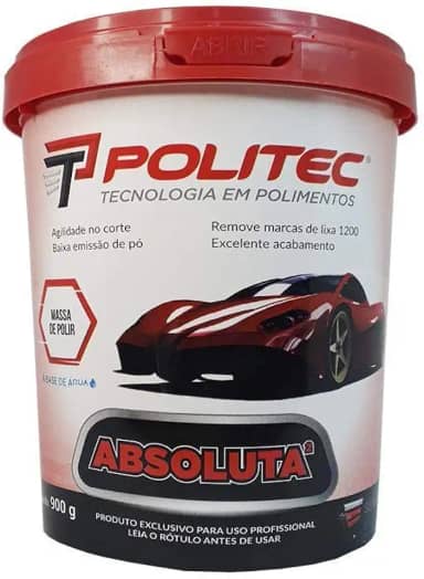 Massa de Polir Absoluta 2 900g Politec