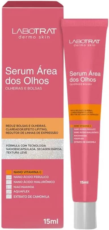 Labotrat Sérum Área Dos Olhos Clareador Toque Seco Nano Vitamina C Ácido Hialurônico Niacinamida Aquaflex Camomila 15M