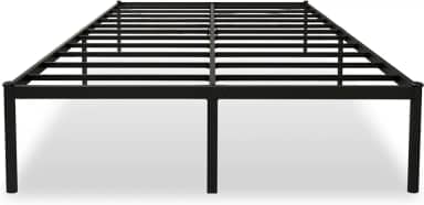 Estrutura De Cama De Metal, Não Precisa de Box Spring,Com Espaço De Armazenamen Cor Preto (QUEEN)