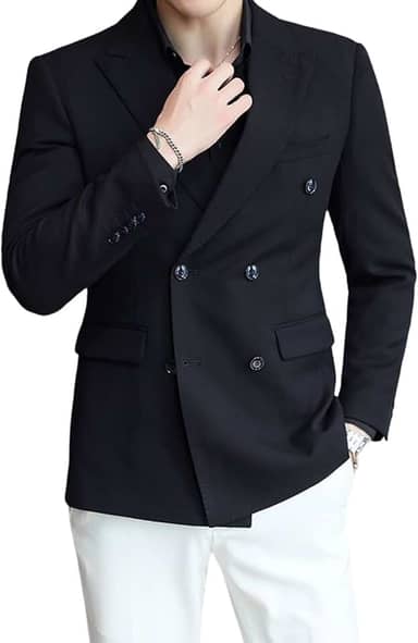 Blazer masculino, blazer de casamento, slim fit, liso, trespassado, casual, formatura, smoking