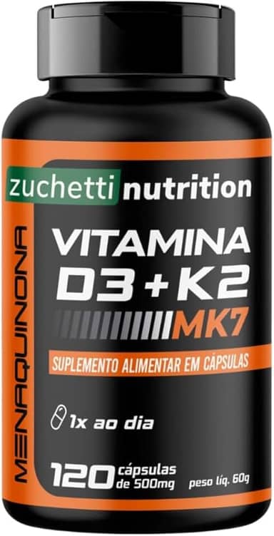 Vitamina d3 k2 mk7 D3 2000 Ui k2 d3 120mcg 120 Cápsulas Zuchetti nutrition