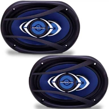 Alto Falante Class 6X9" 180W Rms 4 Ω Quadraxial 90Db Par, Hurricane, Cm469, , Preto/ Azul