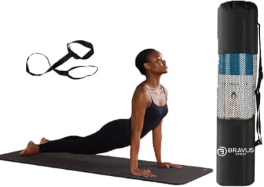 Tapete Yoga Colchonete Exercícios Pilates 8mm Com Alça