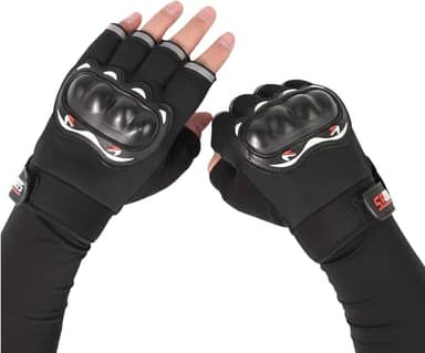 Luva Tática Meio Dedo Unissex Antiderrapante para Airsoft, Academia, Musculação, Motoqueiro, Bike, Moto, Ciclismo, Treino, Paintball, Segurança