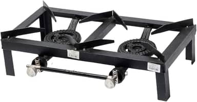 Gimp Fogão 2 BOCAS SEMI INDUSTRIAL ALTA PRESSÃO PORTÁTIL COM QUEIMADOR EM FERRO FUNDIDO