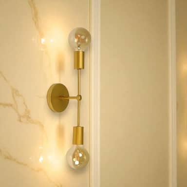 Plafon Arandela Sputnik Tubic Sala Banheiro Quarto Metal Vintage Estrutura Aluminio (DOURADO)