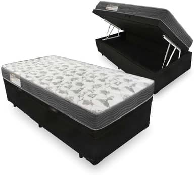 Cama Box Com Baú Solteiro + Colchão De Espuma D33 - Ortobom - Iso 100 88cm