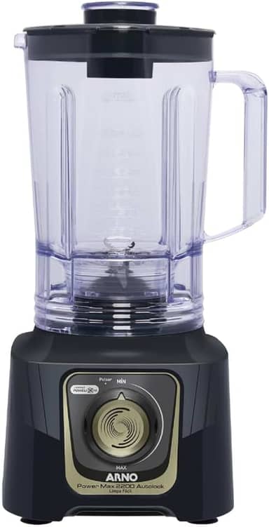 Liquidificador Arno Power Max Autolock 2200W LN82, Cinza Chumbo, com 6 Lâminas Powelix Pro, Tecnologia Anti Vazamento, Comfort Control e Limpeza Fácil, 220V