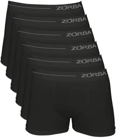 Kit 6 Cuecas Boxer Microfibra, Zorba, Masculino