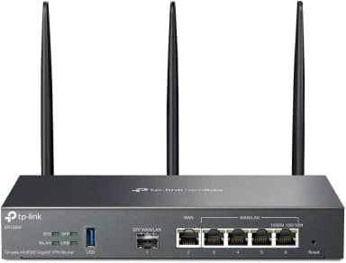 Roteador Banda Larga TP-LINK ER706W WI-FI6 AX3000 Gigabit VPN Omada Multi-WAN/LAN USB 1 Porta SFP