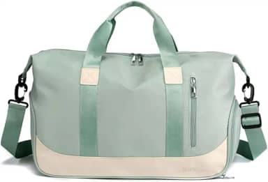 Bolsa Mala de Mão Feminina Grande Transversal Viagem Espaçosa 10 Kg Bordo Rigida Zíper Academia Necessaire Passeio Espaçosa (Verde)
