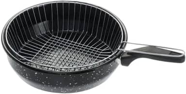 Frigideira Indução Esmaltada Funda 26cm 3,3 litros com cesto para Fritura