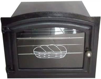 Forno Ferro Fundido Porta Vidro Fogão A Lenha 48x35x30cm P