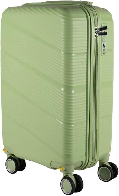 Mala de bordo em Polipropileno 4 rodas 360º - AeroMalas Catar (Verde)