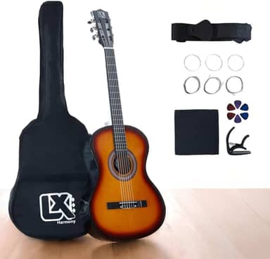 Violão Clássico Acústico 38” para Iniciantes - Kit Completo