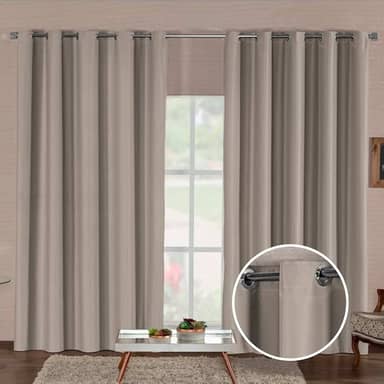 Cortina Blackout Para Sala Quarto 4,00m X 2,80m Premium Cor:Cinza