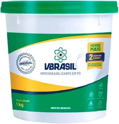 Impermeabilizante Em Pó 1kg Para Concreto, Argamassa E Reboco – Proteção Permanente Contra Umidade, Infiltrações E Fissuras, Alta Resistência E Rendimento Para Obras Internas E Externas
