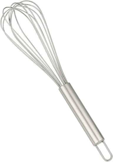 Fouet Batedor de Ovos Inox Manual Fuê de Aço para Massas, Claras em Neve, Cremes e Molhos – Mini Mixer Portátil e Ergonômico