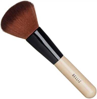 Pincel Marfim para Pó, Belliz, Preto/ Bege/ Marrom