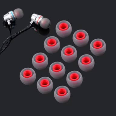 10 pares de capas de silicone de substituição, acessórios para fones de ouvido, 11 x 9,3 x 4 mm