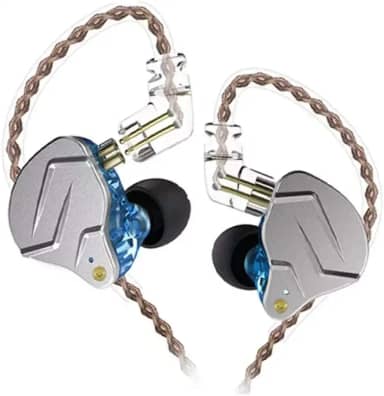 Fone de Ouvido KZ ZSN Pro sem Microfone (Cinza) (acompanha Case)