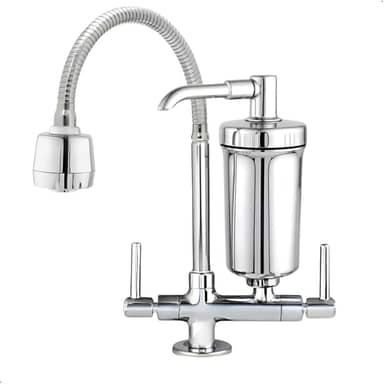 Torneira Com Filtro Em Abs De Bancada Flexível Cromado