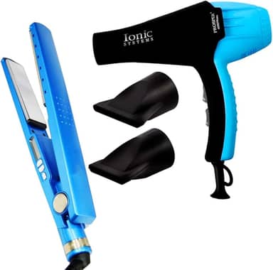 Kit Prancha Chapinha Titanium + Secador Profissional 8600w 220v