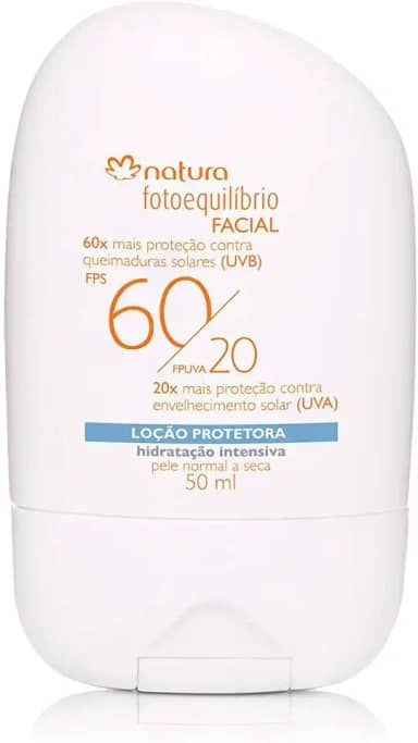 Loção Protetora Facial FPS 60/20 FPS UVA Pele Normal a Seca Fotoequilíbrio - 50ml