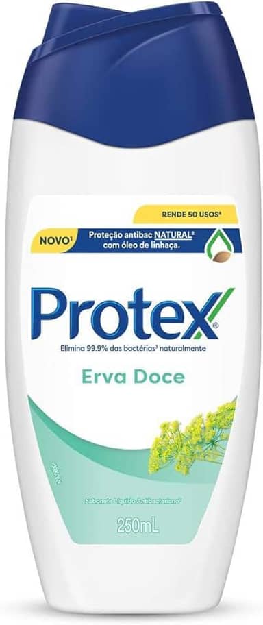 Sabonete Líquido Antibacteriano para Corpo Protex Erva Doce 250ml