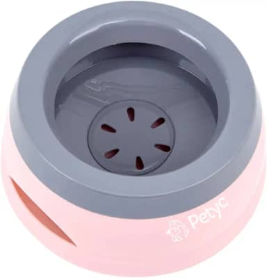 Bebedouro Para Cachorro Gato Pelo Longo Não Molha PETYC Pote de Água Antiderrapante Pelo Sequinho (Rosa Claro)