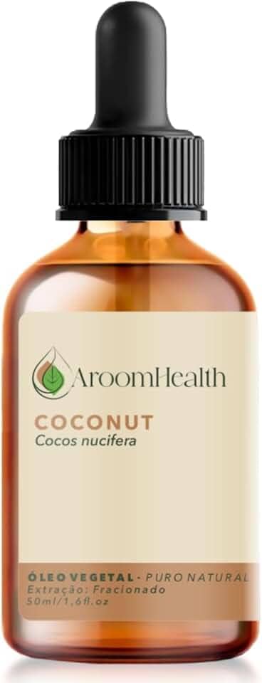 Óleo vegetal puro natural de Coconut - 50ml