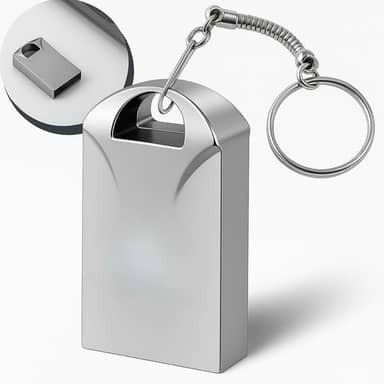 Mini Pen Drive Mini Chaveiro de Metal Rápido Ideal Para Armazenar Arquivos Fotos Musicas e Videos Metálico 64gb Resistente Ultra Rápido Cor Linha Premium (64, GB)