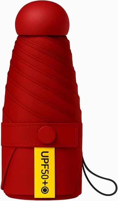 Guarda chuva de Bolso Ultra Compacto e Versátil – Mini Guarda-chuva Dobrável com Proteção UV, Leve e Portátil – Inclui Estojo Estilo Cápsula para Chuva e Sol