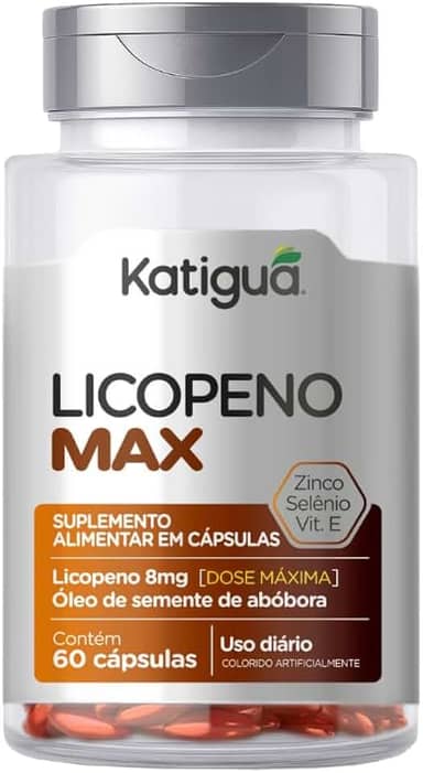 KATIGUÁ Licopeno Max Óleo De Semente De Abóbora Zinco & Selênio + Vitamina E Sem Sabor Katiguá 60 Cápsulas Soft Gel • 30 Doses Laranja