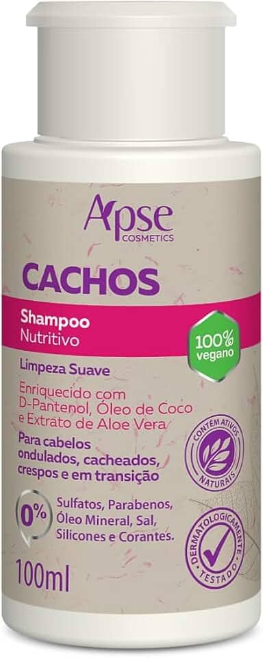Shampoo Nutritivo Cachos 100Ml, Apse Cosmetics