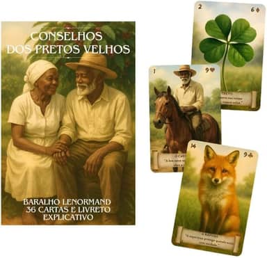 Tarot Conselhos Do Preto Velho - 36 cartas - Baralho Cigano