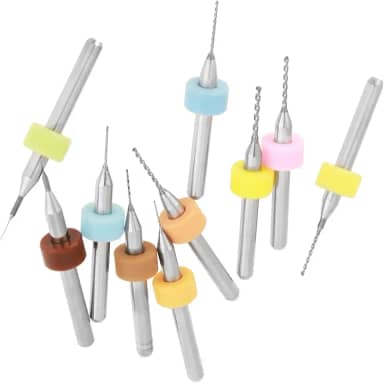 110 peças de brocas de carboneto de tungstênio de 0,11,0 mm, brocas de PCB de haste reta para impressão de PCB, metais, torno de pino