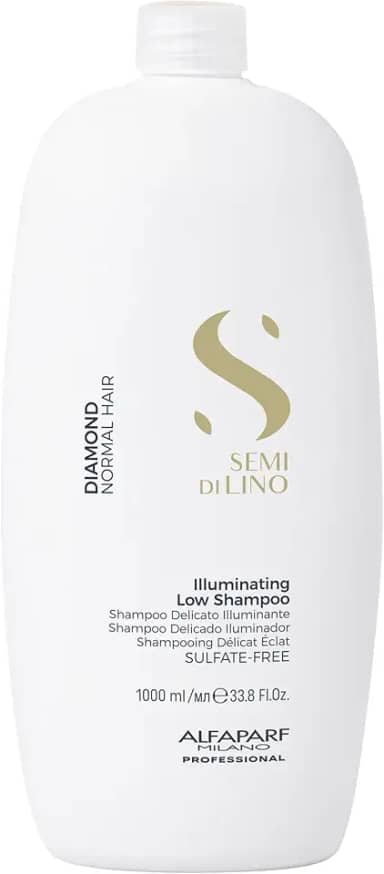 Alfaparf Milano Semi Di Lino Diamond Shampoo - Mais brilho e maciez - Sem sulfato – Para todos os tipos de cabelos - Seguro em cabelos coloridos - Sem parabenos e parafina - Qualidade profissional de salão 1L