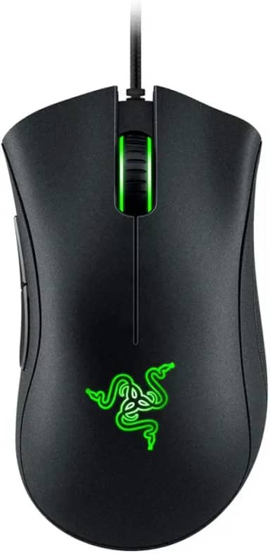 Mouse gamer Razer DeathAdder Essential: Sensor óptico 6400 DPI - 5 botões programáveis -Preto clássico