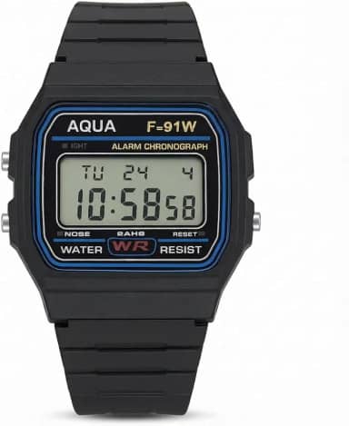 Relógio De Pulso Digital Vintage Pequeno Preto Básico Militar A Prova D'agua Unissex