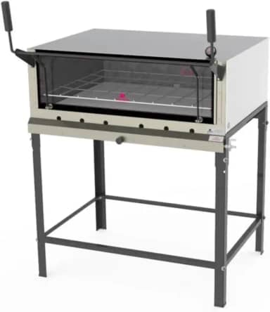 Progás - Forno Refratário Industrial a Gás Com Cavalete PRP-1000 G2 S/KG - Aço Inox Escovado - Progás