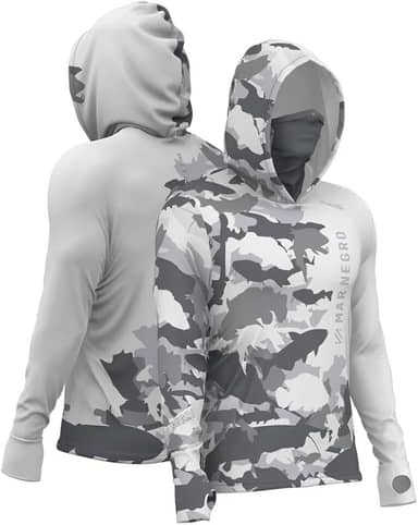 Camiseta de Pesca Masculina X-protect 360 Sublimada - Mar Negro Silver Rio Gg