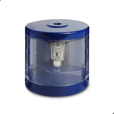 Apontador Elétrico a pilha, apontador de lápis, estudante, infantil, escritorio, professora, aluno - TYDA (AZUL ESCURO)